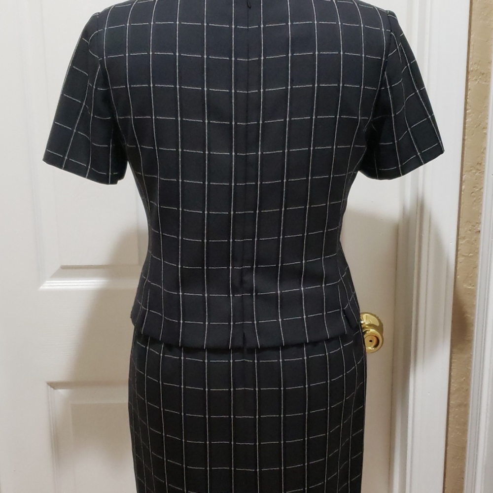 NWOT Black dress with white stripes - Picture 3 of 3